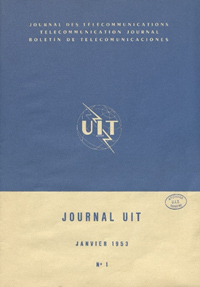 A cover in blue and pale yellow is added to the Journal in January 1953</p>